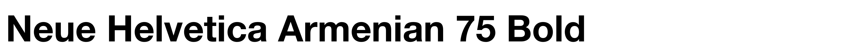 Neue Helvetica Armenian 75 Bold